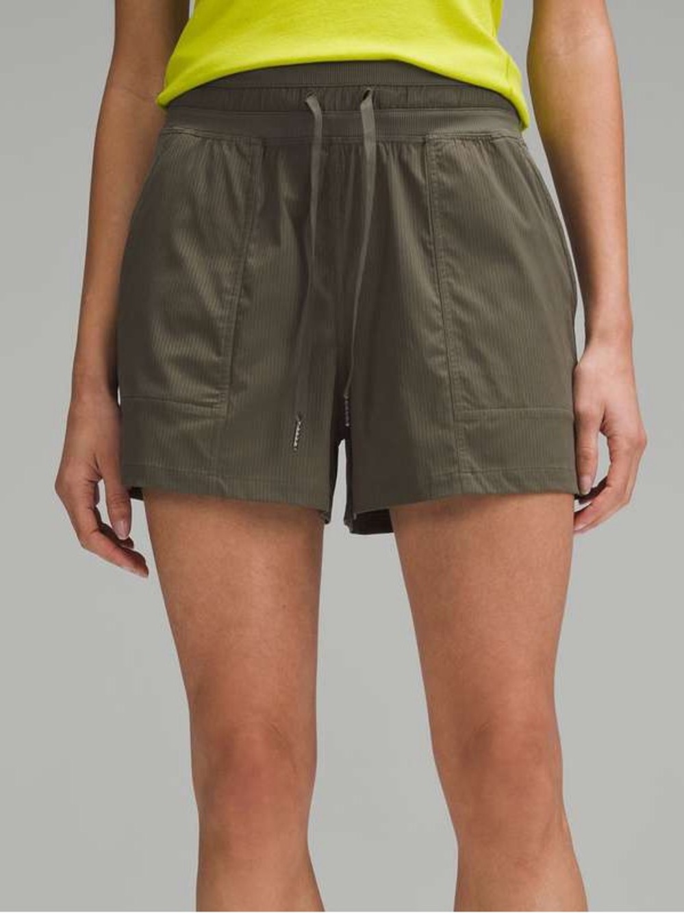 Lululemon Army Green Dance Studio High-Rise Shorts